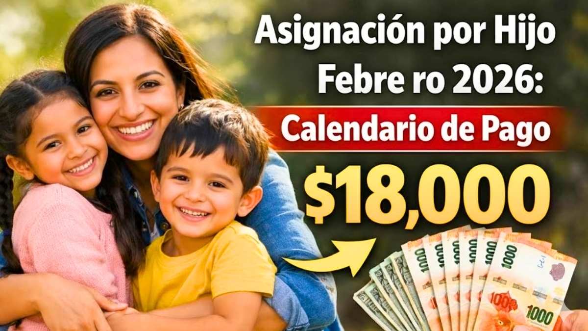 Asignación por Hijo Febrero 2026 Calendario de Pago ANSES $18,000